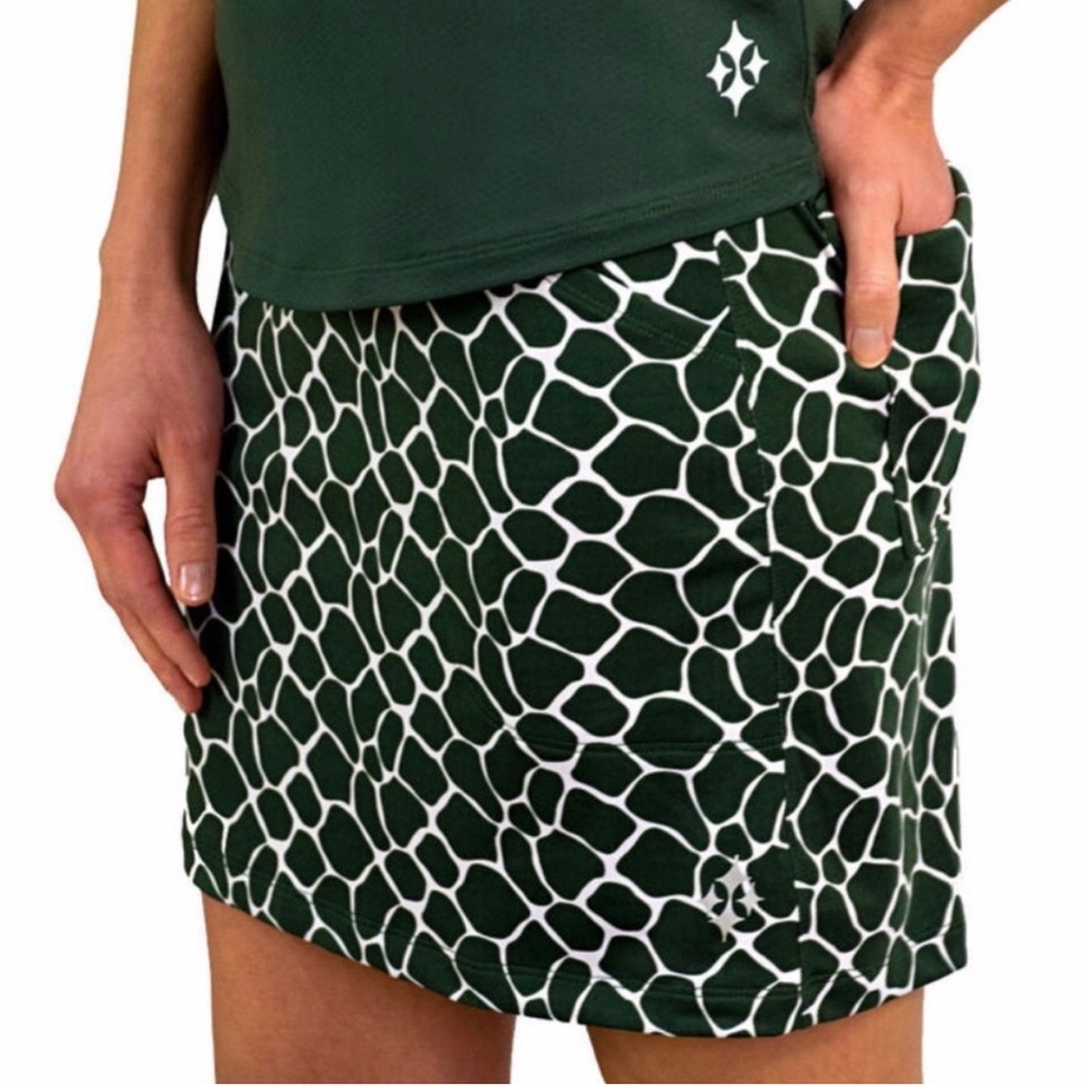 Jofit Olive Green Giraffe Print Mina Skort size SMALL golf tennis